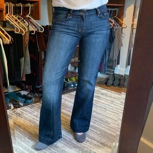 7 For All Mankind dojo Dark Indigo Flare Jeans Sz 29